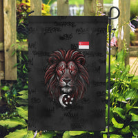 Singapore National Flag Day Garden Flag Lion Tiger Coat Of Arms Grunge Graffiti