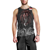 Singapore National Flag Day Men Tank Top Lion Tiger Coat Of Arms Grunge Graffiti