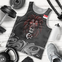 Singapore National Flag Day Men Tank Top Lion Tiger Coat Of Arms Grunge Graffiti