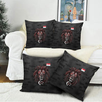 Singapore National Flag Day Pillow Cover Lion Tiger Coat Of Arms Grunge Graffiti