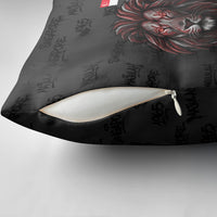 Singapore National Flag Day Pillow Cover Lion Tiger Coat Of Arms Grunge Graffiti