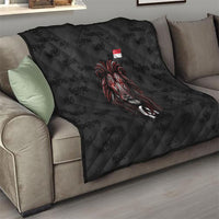 Singapore National Flag Day Quilt Lion Tiger Coat Of Arms Grunge Graffiti