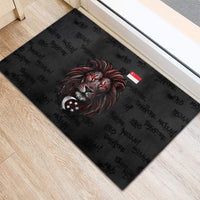Singapore National Flag Day Rubber Doormat Lion Tiger Coat Of Arms Grunge Graffiti