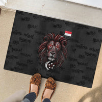 Singapore National Flag Day Rubber Doormat Lion Tiger Coat Of Arms Grunge Graffiti