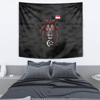 Singapore National Flag Day Tapestry Lion Tiger Coat Of Arms Grunge Graffiti