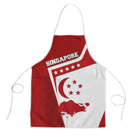 Singapore Merlion Apron National Flag Day Patriotic Crescent Moon And Stars