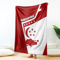 Singapore Merlion Blanket National Flag Day Patriotic Crescent Moon And Stars
