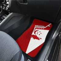 Singapore Merlion Car Mats National Flag Day Patriotic Crescent Moon And Stars