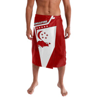 Singapore Merlion Lavalava National Flag Day Patriotic Crescent Moon And Stars