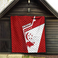 Singapore Merlion Quilt National Flag Day Patriotic Crescent Moon And Stars