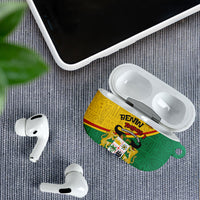 Benin Independence Day August 1 AirPods Case Coat Of Arms Heritage Raised Fist Flag