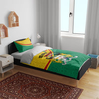 Benin Independence Day August 1 Bedding Set Coat Of Arms Heritage Raised Fist Flag