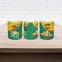 Benin Independence Day August 1 Ceramic Mug Coat Of Arms Heritage Raised Fist Flag