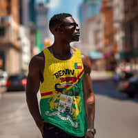 Benin Independence Day August 1 Men Tank Top Coat Of Arms Heritage Raised Fist Flag