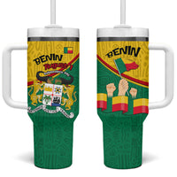 Benin Independence Day August 1 Tumbler With Handle Coat Of Arms Heritage Raised Fist Flag