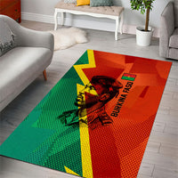 Burkina Faso Independence Day Thomas Sankara Area Rug Revolution Heritage Broken Chains Graphic