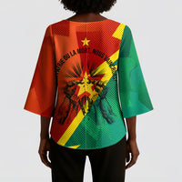 Burkina Faso Independence Day Thomas Sankara Kimono Sleeve Blouse Revolution Heritage Broken Chains Graphic