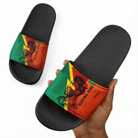 Burkina Faso Independence Day Thomas Sankara Slide Sandals Revolution Heritage Broken Chains Graphic