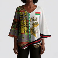 Burkina Faso Independence Day Coat Of Arms Kimono Sleeve Blouse National Stallion Shield