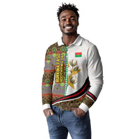 Burkina Faso Independence Day Coat Of Arms Long Sleeve Polo Shirt National Stallion Shield
