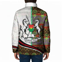 Burkina Faso Independence Day Coat Of Arms Padded Jacket National Stallion Shield