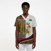 Burkina Faso Independence Day Coat Of Arms Scrub Top National Stallion Shield