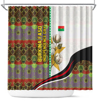 Burkina Faso Independence Day Coat Of Arms Shower Curtain National Stallion Shield