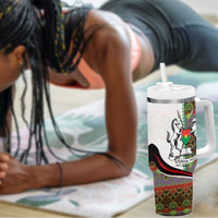 Burkina Faso Independence Day Coat Of Arms Tumbler With Handle National Stallion Shield