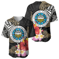 Caribbean American Heritage Month Baseball Jersey Tribal Pattern Tropical Hibiscus Flower