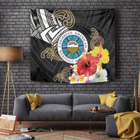Caribbean American Heritage Month Tapestry Tribal Pattern Tropical Hibiscus Flower