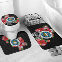Caribbean American Heritage Month Bathroom Set Tropical Hibiscus Flower Tribal Tattoo