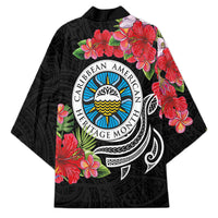 Caribbean American Heritage Month Kimono Tropical Hibiscus Flower Tribal Tattoo