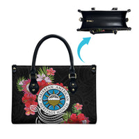 Caribbean American Heritage Month Leather Bag Tropical Hibiscus Flower Tribal Tattoo