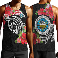 Caribbean American Heritage Month Men Tank Top Tropical Hibiscus Flower Tribal Tattoo