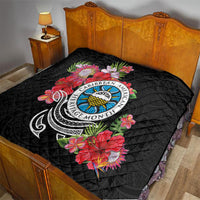 Caribbean American Heritage Month Quilt Tropical Hibiscus Flower Tribal Tattoo