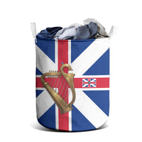 Commonwealth Of England Flag Golden Harp Laundry Basket Historical British Heritage