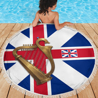 Commonwealth Of England Flag Golden Harp Beach Blanket Historical British Heritage