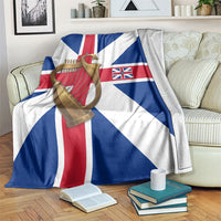 Commonwealth Of England Flag Golden Harp Blanket Historical British Heritage