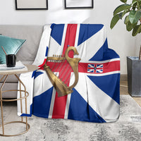Commonwealth Of England Flag Golden Harp Blanket Historical British Heritage