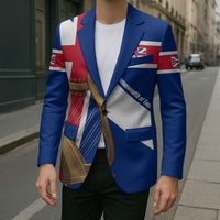 Commonwealth Of England Flag Golden Harp Blazer Historical British Heritage