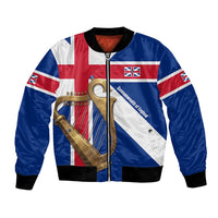 Commonwealth Of England Flag Golden Harp Bomber Jacket Historical British Heritage