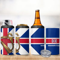 Commonwealth Of England Flag Golden Harp 4 in 1 Can Cooler Tumbler Historical British Heritage