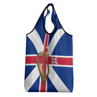 Commonwealth Of England Flag Golden Harp Grocery Bag Historical British Heritage