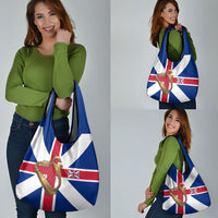Commonwealth Of England Flag Golden Harp Grocery Bag Historical British Heritage
