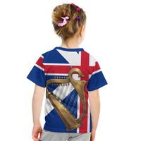 Commonwealth Of England Flag Golden Harp Kid T Shirt Historical British Heritage