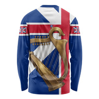 Commonwealth Of England Flag Golden Harp Long Sleeve Shirt Historical British Heritage