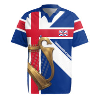 Commonwealth Of England Flag Golden Harp Rugby Jersey Historical British Heritage