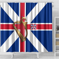 Commonwealth Of England Flag Golden Harp Shower Curtain Historical British Heritage