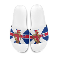 Commonwealth Of England Flag Golden Harp Slide Sandals Historical British Heritage