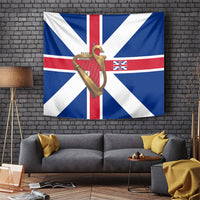Commonwealth Of England Flag Golden Harp Tapestry Historical British Heritage